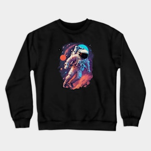 Astronaut lost in galaxy Crewneck Sweatshirt